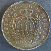Münze San Marino 1893 R, 10 Centimisi Bronze Vz - Saint-Marin