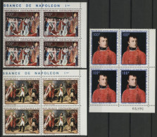 CENTRAFRIQUE Poste Aérienne N° 78 à 80 Tous En Bloc De Quatre Neufs ** (MNH) NAPOLEON TB - Centraal-Afrikaanse Republiek