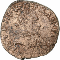 France, Henri III, Double Tournois, 1586, Cuivre, TB+, Gadoury:455 - 1574-1589 Henri III