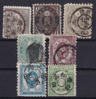 JAPAN 1876 - Canceled - Sc# 55-58, 61, 62, 64 - Used Stamps