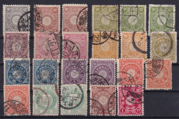 JAPAN 1906 - Canceled - Sc# 91, 93, 96, 97, 99, 99a, 100, 102, 103-108 - Color Variations - Gebruikt