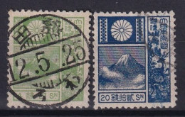 JAPAN 1922 - Canceled - Sc# 171, 175a - Oblitérés