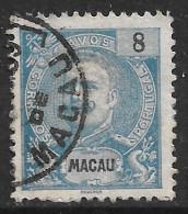 Macau Macao – 1898 King Carlos 8 Avos Used Stamp - Usados