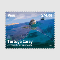 O) 2022 PERU, CAREY TURTLE - ERETMOCHELYS IMBRICATA, MNH - Pérou