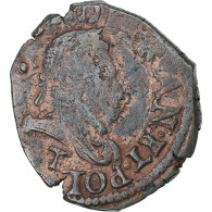 France, Henri III, Double Tournois, 1585, Nantes, Cuivre, TB+, Gadoury:455 - 1574-1589 Heinrich III.