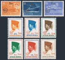 Indonesia 659-667,MNH.Michel 473-481. Train,Ship,Plane,President Sukarno,1965. - Indonesië