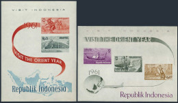 Indonesia 507-516a 4 Imperf Sheets,MNH.Michel Bl.1-4. Visit Indonesia Year,1961 - Indonésie