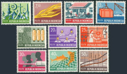 Indonesia 766-775, MNH. Mi 6441-653. 5-year Development Plan, 1969. Agriculture, - Indonesia