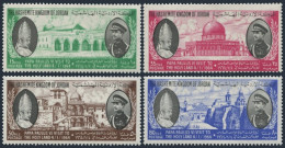 Jordan 428-431,hinged. Mi 420-423. Pope Paul VI, King Hussein, Churches, Mosques - Jordanien