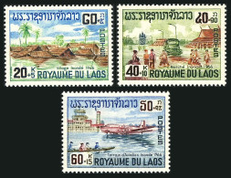 Laos B6-B8, MNH. Michel 197-199. The Mekong Delta Flood 1967. - Laos