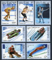 Laos 758-764,CTO.Michel 965-971. Olympics Calgary-1988.Speed Skating,Biathlon, - Laos