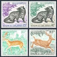 Laos 219-C83,MNH.Michel 318-322. 1971.Civet,Deer,Lesser,Chevrotian,Rhinoceros. - Laos