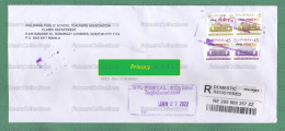 PHILIPPINES 2022 PILIPINAS - Registered Cover With P. 5 & 45 Pesos 2013 Manila Central Post Office Stamps - Philippinen