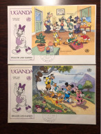 UGANDA FDC COVER 1990 YEAR HEALTH AND SAFETY HEALTH MEDICINE STAMPS - Uganda (1962-...)