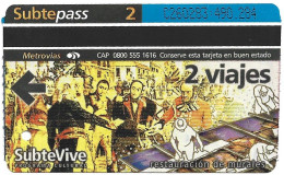 Subtepass - Argentina, SubteVive 1, N°1452 - Advertising