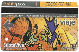 Subtepass - Argentina, SubteVive 5, N°1457 - Reclame