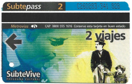 Subtepass - Argentina, SubteVive 6, N°1458 - Werbung