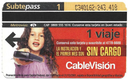Subtepass - Argentina, Cablevisión 2, N°1464 - Pubblicitari