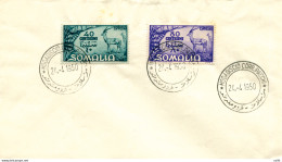 Somalia Afis - Precursori Espressi N. 1/2 "Gazzelle" Su FDC - Somalië (AFIS)