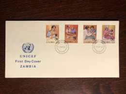 ZAMBIA FDC COVER 1988 YEAR IMMUNIZATION WHO UNICEF HEALTH MEDICINE STAMPS - Zambie (1965-...)