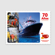 O) 2022 PERU, NATIONAL FISHING SOCIETY - FISHING BOAT, MNH - Pérou