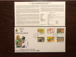 ZIMBABWE FDC COVER 2000 YEAR COMBAT TUBERCULOSIS AIDS HEALTH MEDICINE STAMPS - Zimbabwe (1980-...)