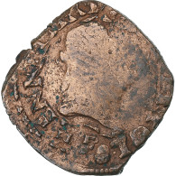 France, Henri III, Double Tournois, 1586, Angers, Cuivre, TB, Gadoury:455 - 1574-1589 Henry III