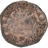 France, Henri III, Double Tournois, 1585, Nantes, Cuivre, TB, Gadoury:455 - 1574-1589 Enrico III