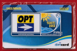 PF / OPTCARD - 31° Carte Prépayée - Tahiti 2013 - FIFA / Beach Soccer World Cup - 1 000 FCFP - NSB - French Polynesia