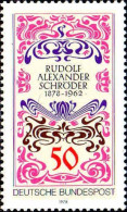 RFA Poste N** Yv: 803 Mi:956 Rudolf Alexander Schröder Ecrivain (Thème) - Schrijvers