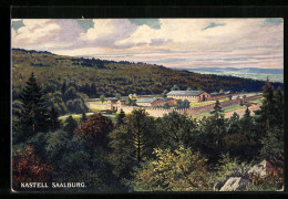 Künstler-AK Bad Homburg Vor Der Höhe, Blick über Den Wald Auf Das Kastell Saalburg  - Saalburg