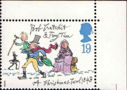 GB Poste N** Yv:1704/1708 Noël Un Chant De Noël Charles Dickens Coin D.feuille - Unused Stamps