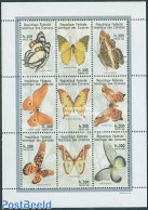 Comoros 1998 Butterflies 9v M/s, Mint NH, Nature - Butterflies - Comores (1975-...)
