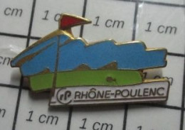 511C   Pins Pin's / Rare & Belle Qualité SPORTS / GOLF GRAND PRIX  RP RHONE POULENC - Golf