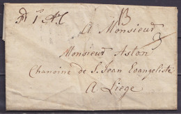 L. Datée 28 Février 1788 De LONDRES Pour Chanoine De St-Jean Evangéliste à LIEGE - Port "13" & "3" - 1714-1794 (Pays-Bas Autrichiens)