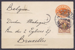 Suède - EP Petite Env. 2ö Orange + 3ö Càpt STOCKHOLM / ?.?.1911 Pour BRUXELLES (au Dos: Càd Arrivée BRUSSEL 1 / BRUXELLE - Entiers Postaux