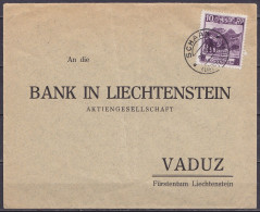 L. Préadressée "Bank In Liechtenstein" Affr. 10Rp Càpt SCHAAN /24.VII.1931 Pour VADUZ (au Dos: Càd VADUZ) - Lettres & Documents