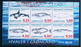 GROENLANDIA - IVERT HOJA BLOQUE Nº 10 NUEVOS ** - BALLENAS - MAMIFEROS MARINOS - Unused Stamps