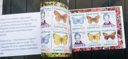 GROENLANDIA - IVERT C282a CARNET CON 2 BLOQUE DE 6 SELLOS NUEVOS ** - MARIPOSAS - Ungebraucht