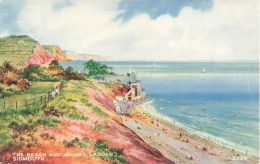 ROYAUME-UNI - The Beach And Jacob's Ladder - Sidmouth - Vue Panoramique Sur La Plage - Animé - Carte Postale Ancienne - Altri & Non Classificati