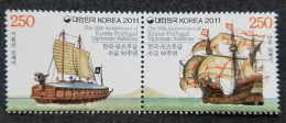 Korea Portugal Joint Issue 50th Diplomatic Relations 2011 Sailing Ship (stamp) MNH - Corée Du Sud