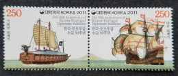 Korea Portugal Joint Issue 50th Diplomatic Relations 2011 Sailing Ship (stamp) MNH - Korea, South