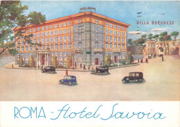 ITALIE - Roma  - Vue Générale De L'hôtel Savoia - Villa Borchese - Colorisé - Carte Postale Ancienne - Autres Monuments, édifices