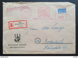 BRD 1951, Reko-Brief Freistempel BRAUNSCHWEIG "Richard Borek" Steuermarke - Máquinas Franqueo (EMA)