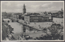 CPA   De  GOTEBORG  Suède   De G.Adolfs Torg.   " Vue Sur La Ville "   Avec Gustave V 15ore Pour  COGNAC Charente - Suède