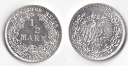 1/2 Mark Kaiserreich EMPIRE 1915 A Silber Jäger 16    (31429 - 1/2 Mark