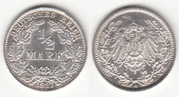 1/2 Mark Kaiserreich EMPIRE 1917 A Silber Jäger 16    (31454 - 1/2 Mark