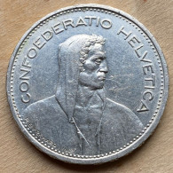 1935 B Switzerland .835 Silver 15 Gr Coin 5 Francs - 5 Francs