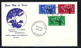 ZYPERN FDC Mit Komplettsatz Der Europamarken 1963 - Siehe Bild - Briefe U. Dokumente