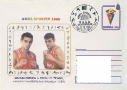 951  Champions De Boxe: PAP Roumanie, 1999 - Boxing World Champions Postal Stationery Cover. Box - Boxeo